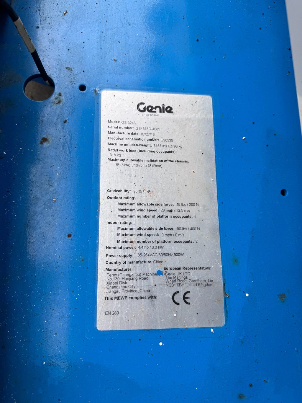 Genie GS3246 Hoogwerker Schaarhoogwerker