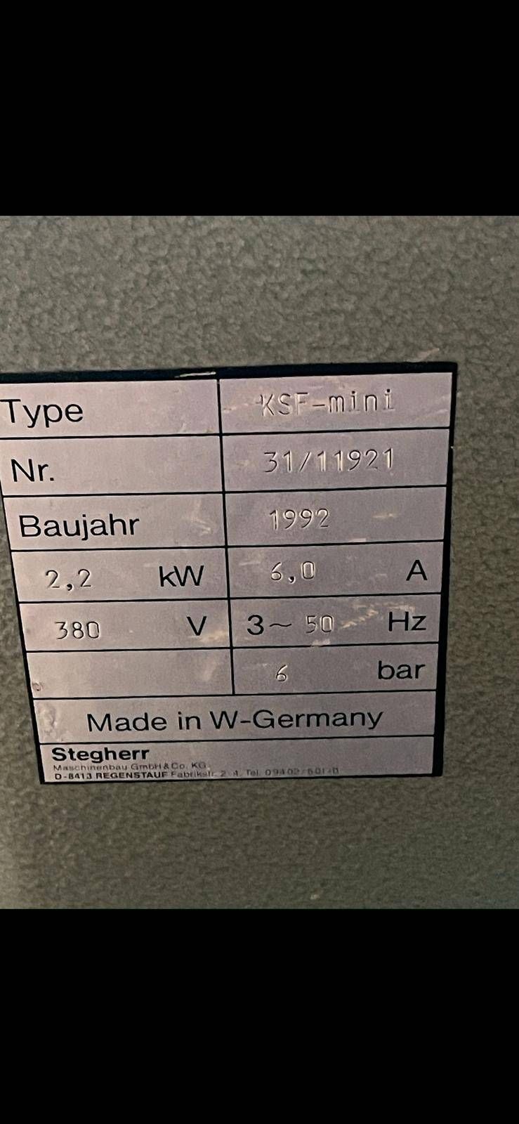 Querfräsmaschine Stegherr KSF-mini 2,2 kW 1992