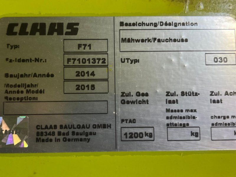 Claas DISCO 3600 FC PROFIL mit MAX CUT Mähbalken