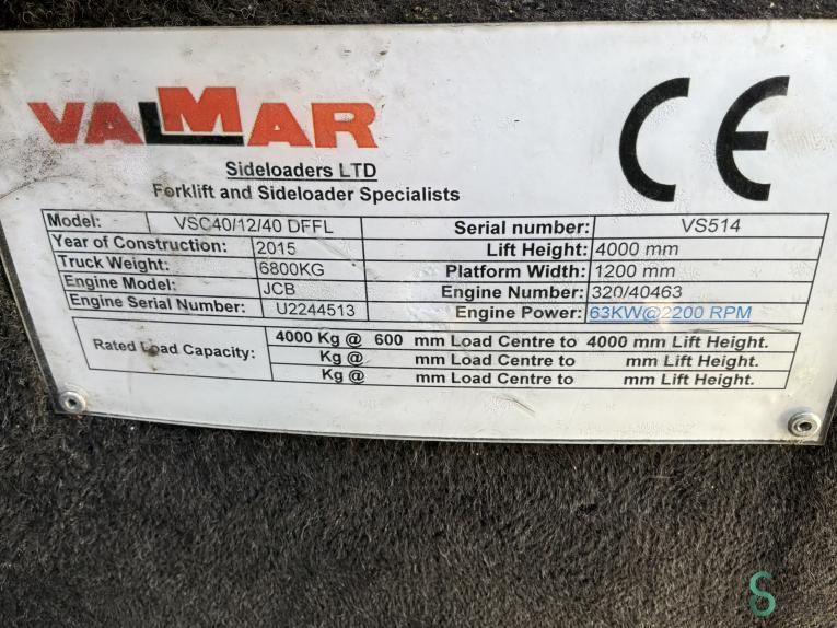 Seitenlader Diesel Valmar VSC40/12/40 DFFL 2015
