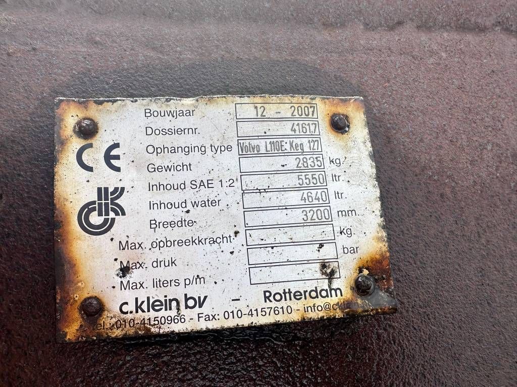 C. Klein volumebak 5,5m3 Verachtert 2007/2008