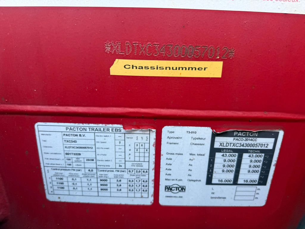 Pacton T3-010 MULTI 2x20 30 40 45FT Alcoa Uitschuifbaar NL Trailer APK/TUV 29-08-2026