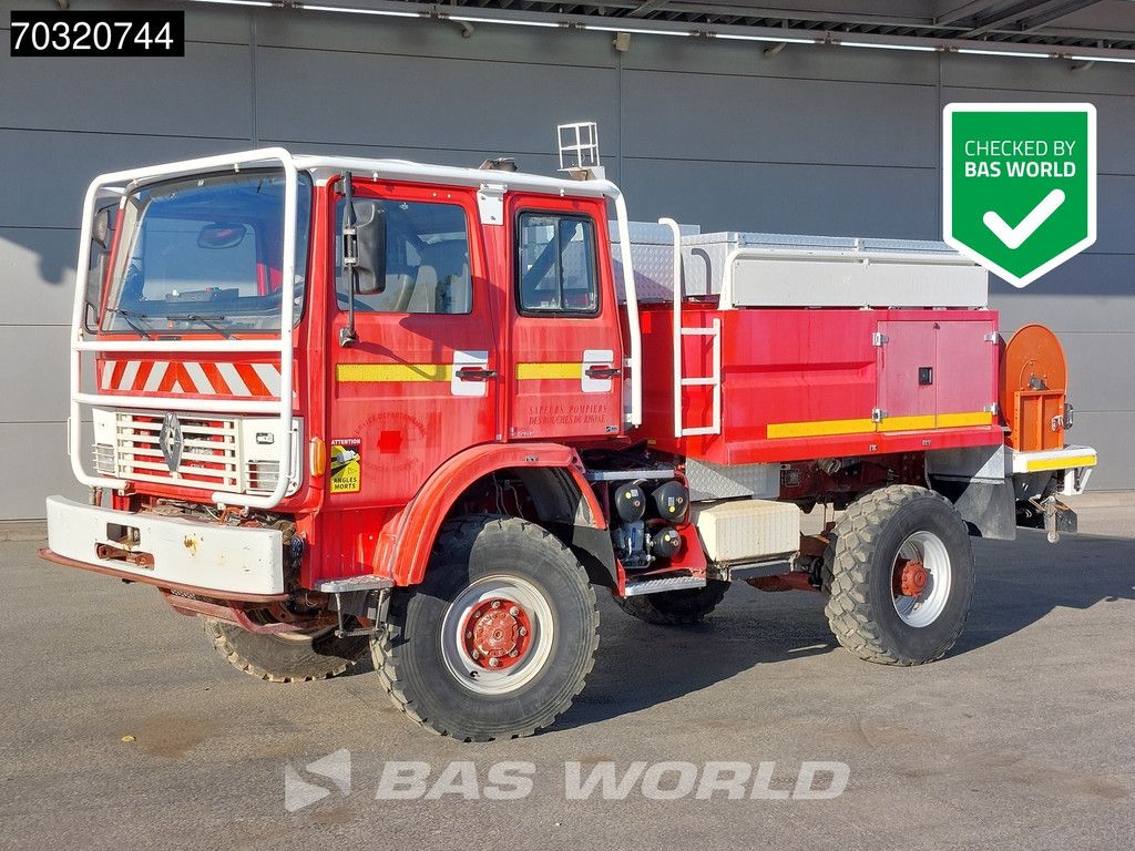 Renault M 180 4X4 4x4 Fire Truck Camiva CCFM 180 Full Steel Manual Firetruck Brandweerwagen