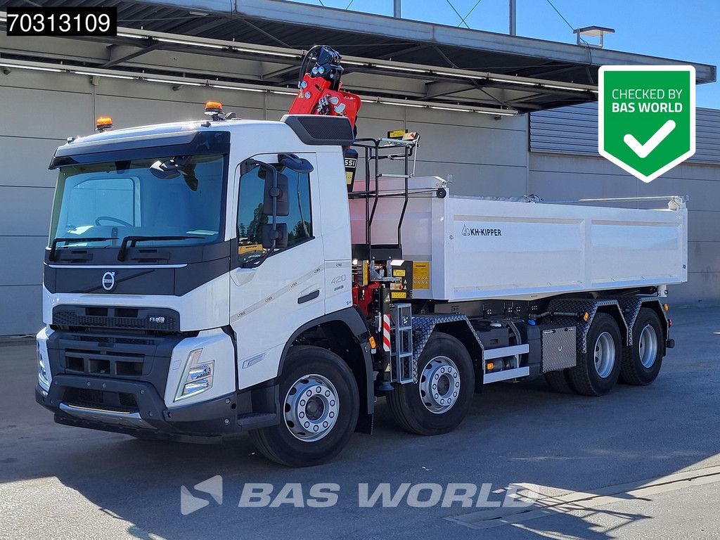 Volvo FMX FMX 420 8X4 NEW RHD! Fassi F145Z.0.22 E-ACTIVE Crane 13m3 KH-Kipper VEB+ Euro 6