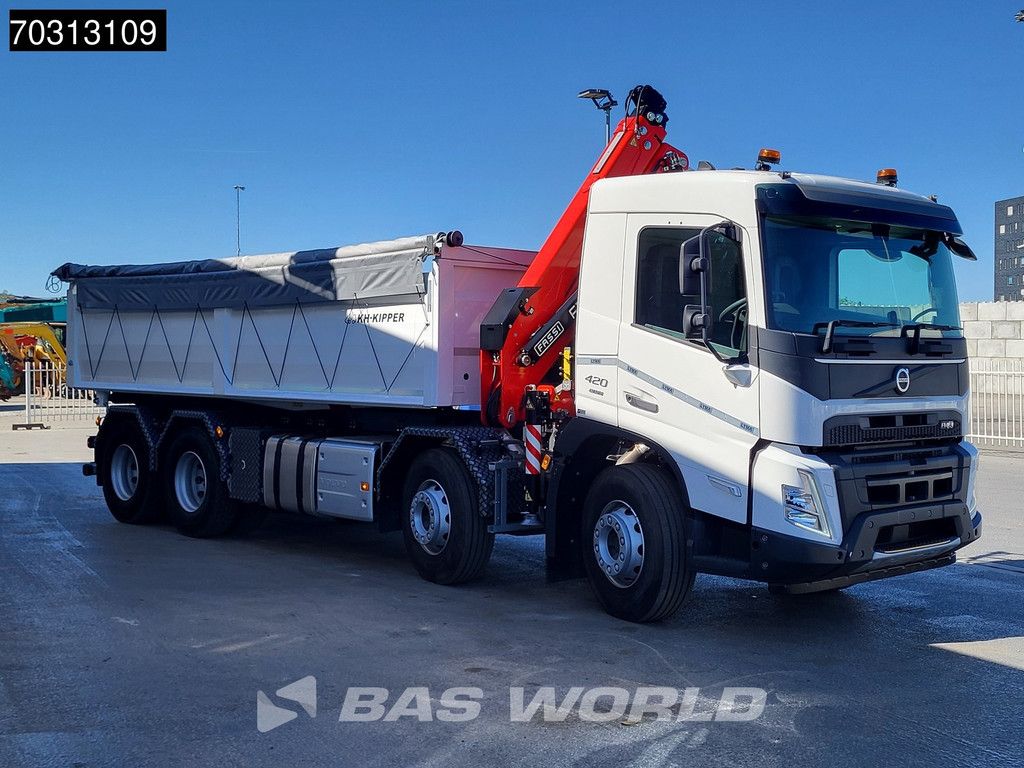 Volvo FMX FMX 420 8X4 NEW RHD! Fassi F145Z.0.22 E-ACTIVE Crane 13m3 KH-Kipper VEB+ Euro 6