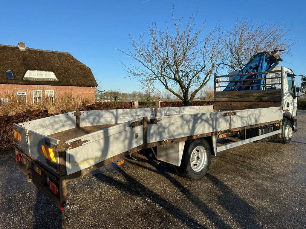 Renault MIDLUM 220-12/C -12C / NL TRUCK / CRANE MKG HLK-80 / MACHINE TRANSPORT / MANUAL / EURO3 / RAMPS AT1009