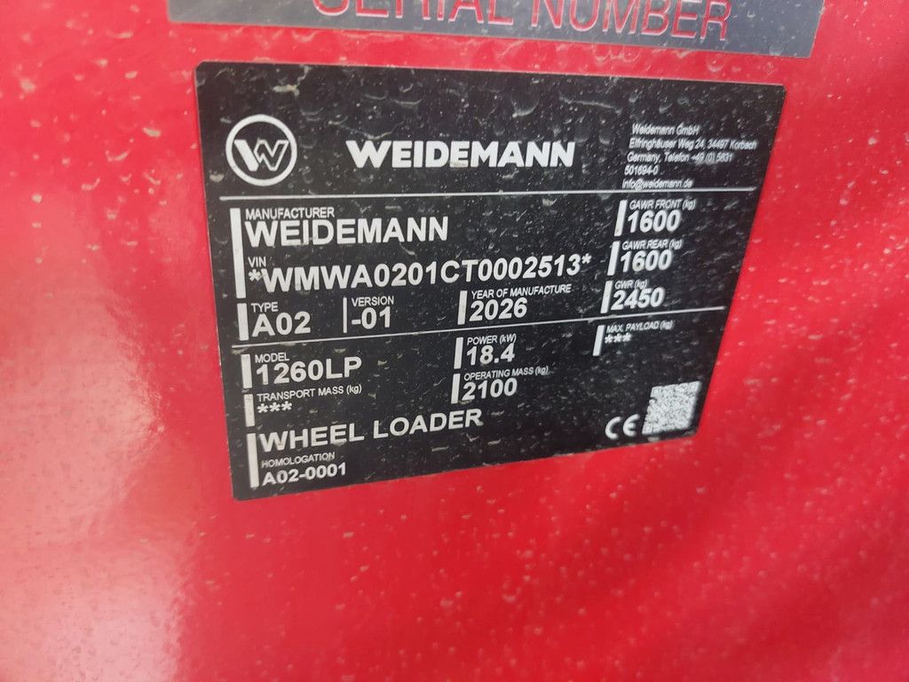 Weidemann Mini Shovel 1260 LP