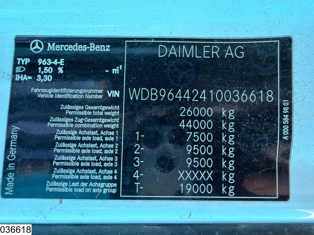 Mercedes Arocs 2642 6x4, Euro 6, PTO, hydraulics