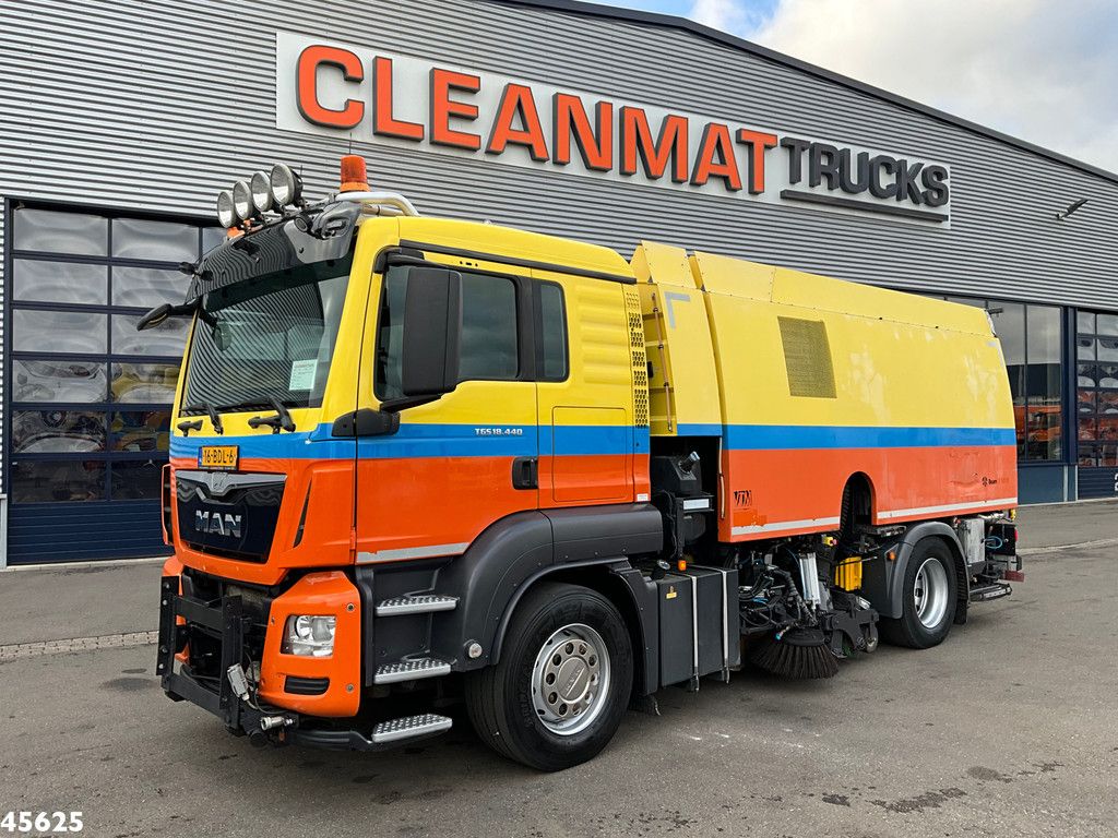 Man TGS 18.440 Euro 6 Beam S9000 Wegdekreiniger links en rechts vegend!