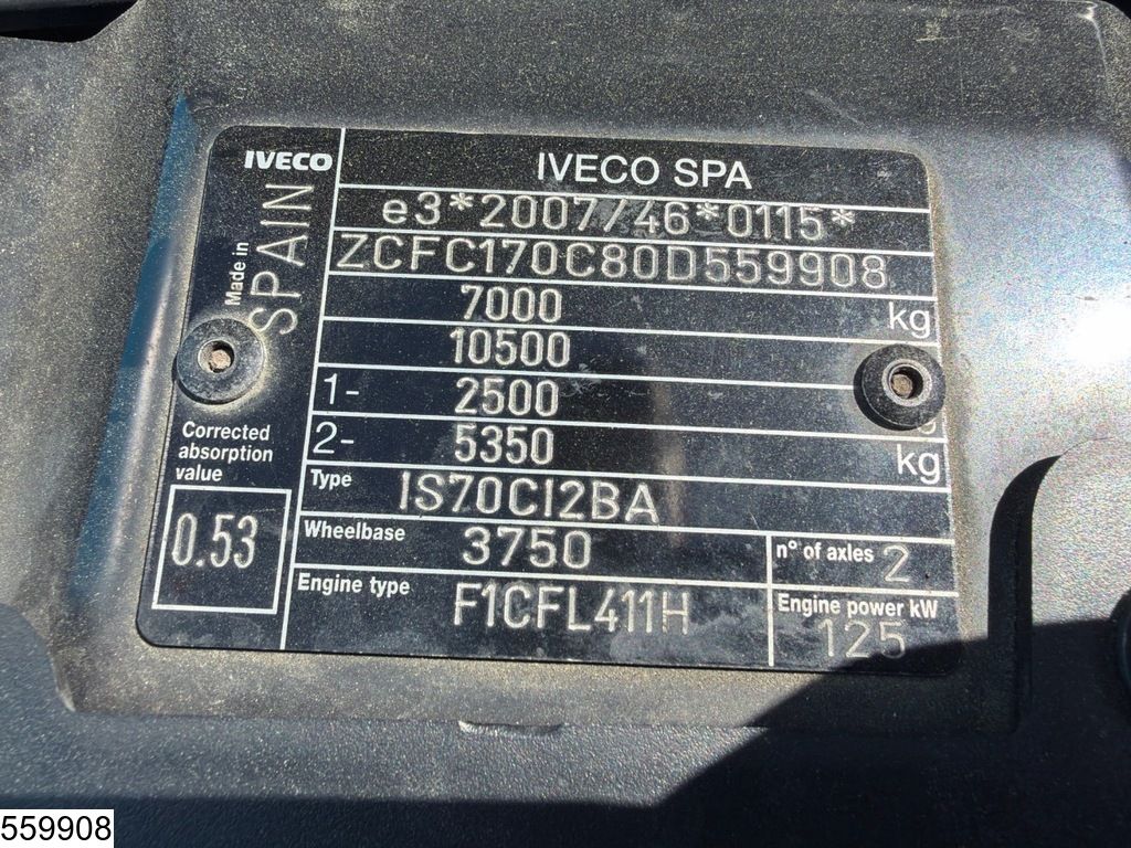 Iveco Daily 70-170 EURO 5, Dhollandia, Thermo King