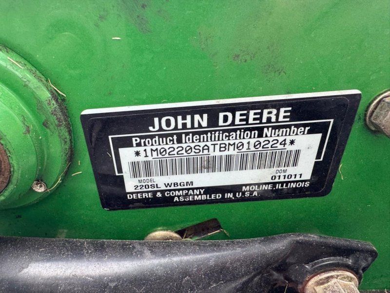 John Deere 220 SL SINGLELKLIPPE