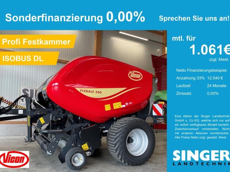 Vicon Fixbale 500 Festkammer Isobus