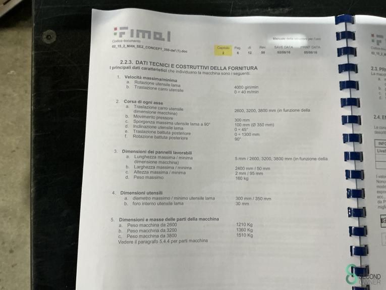 Formatkreissägen Fimal Concept 350 2018