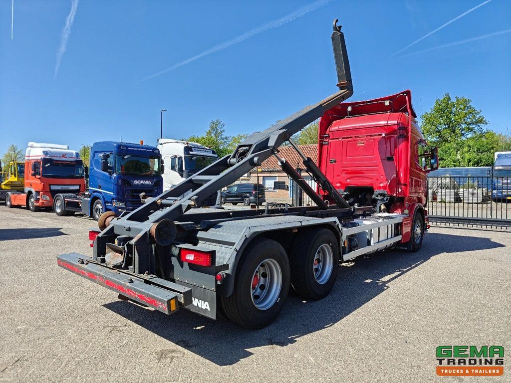 Scania R 560 V8 6x2 Highline Euro6 - 20T Hooklift - Folding Bumper - Double Jaw Coupling - Full Air - NL Truck