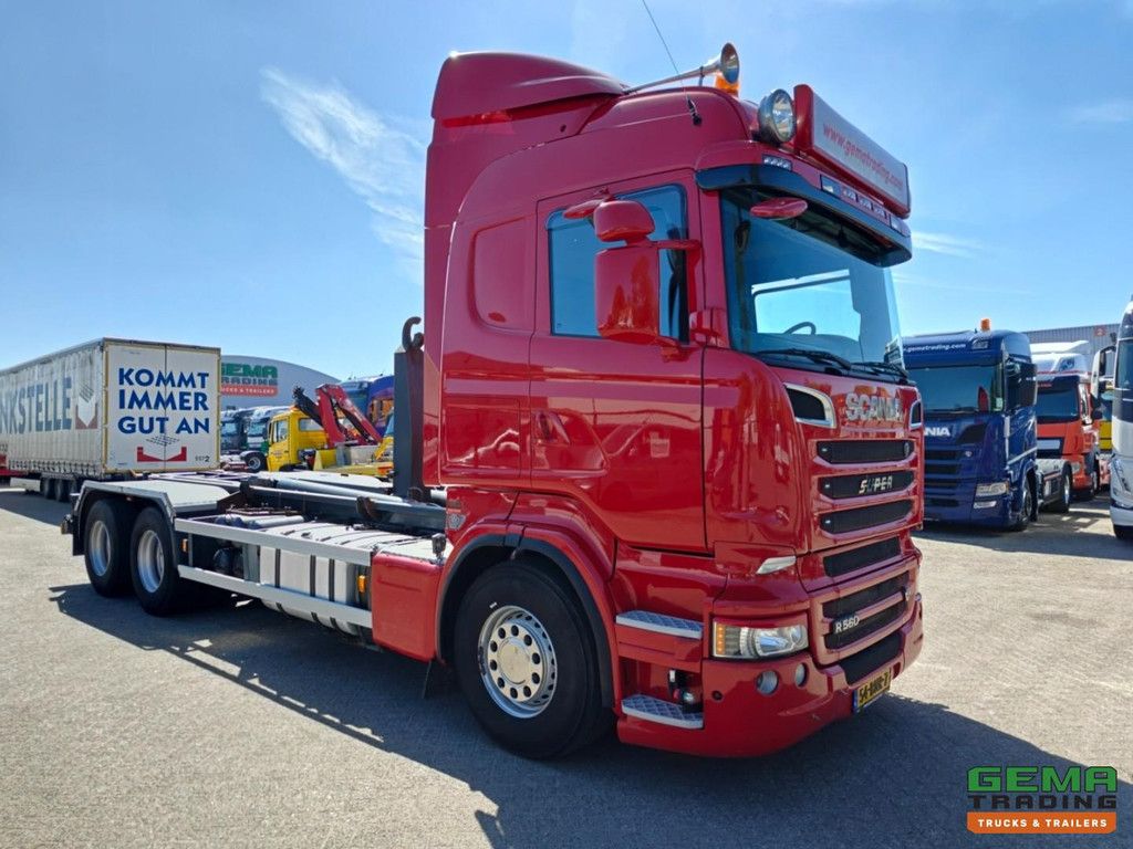 Scania R 560 V8 6x2 Highline Euro6 - 20T Hooklift - Folding Bumper - Double Jaw Coupling - Full Air - NL Truck