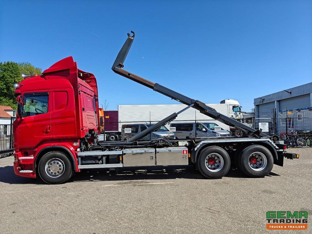 Scania R 560 V8 6x2 Highline Euro6 - 20T Hooklift - Folding Bumper - Double Jaw Coupling - Full Air - NL Truck
