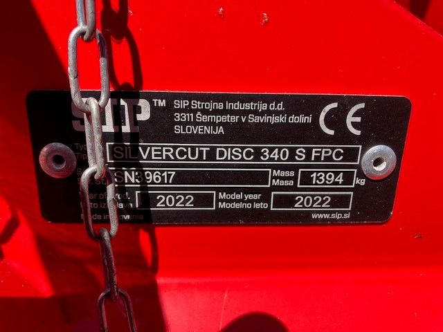 Gebruikte SIP Silvercut Disc 340S FC achtermaaier met kneuzer