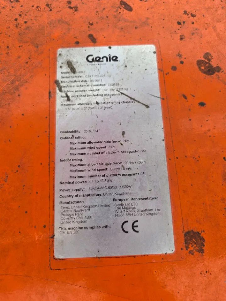Genie Gs 4047 14m hoogwerker