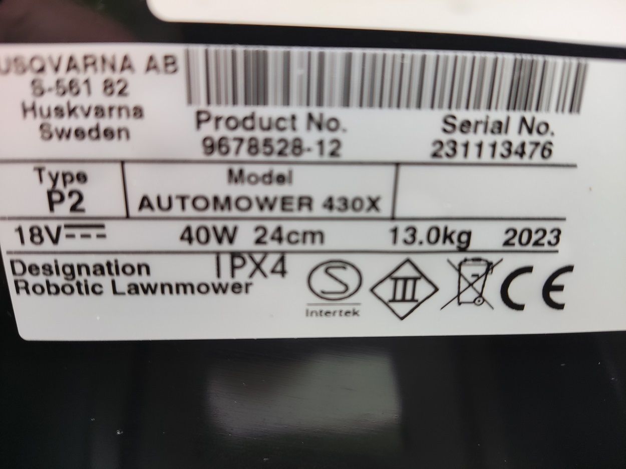 Husqvarna Automower (type 430X, 3.200 m2. 2023, 2.561 uur)