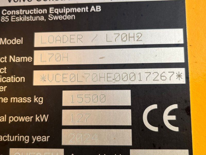 Volvo L 70 H H2 AGRICULTURE DK-maskine, Co-Pilot & med 750mm Michelin
