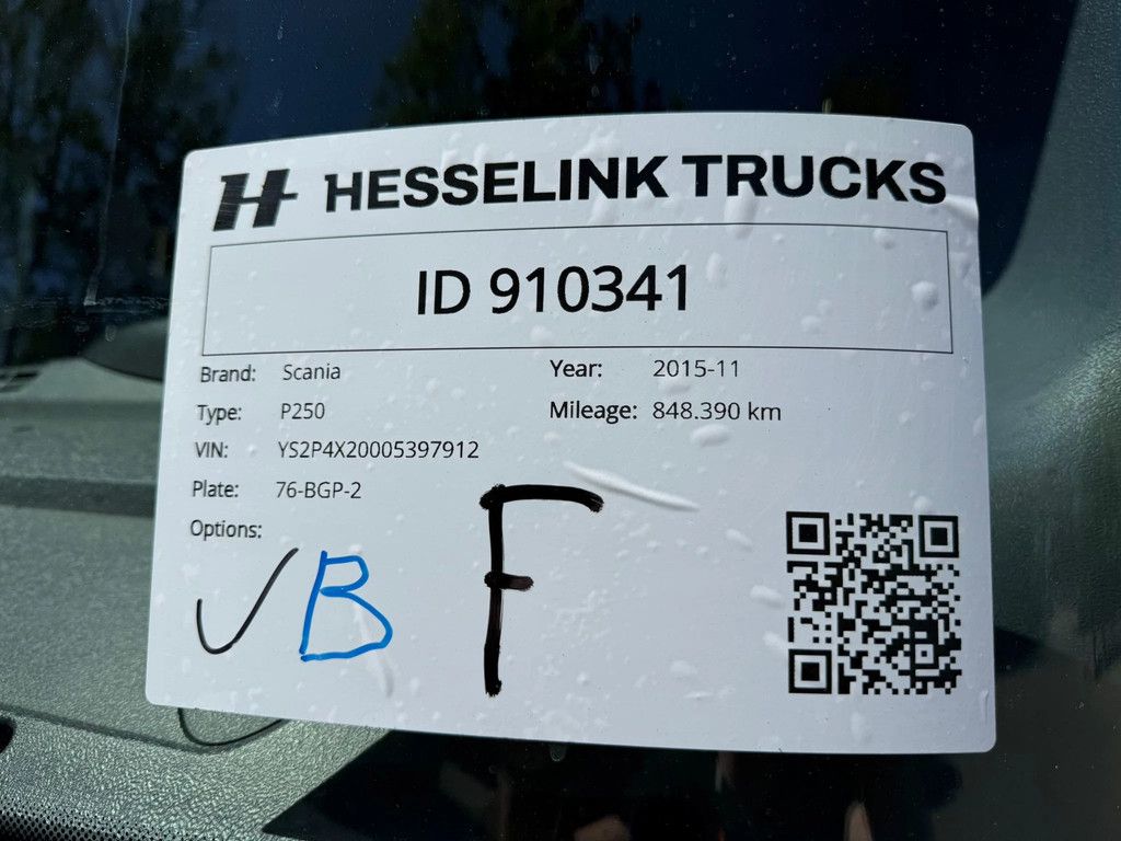 Scania P250 Schuifzeilen 2000KG LBW APK/TUV 11-2026 NL Truck