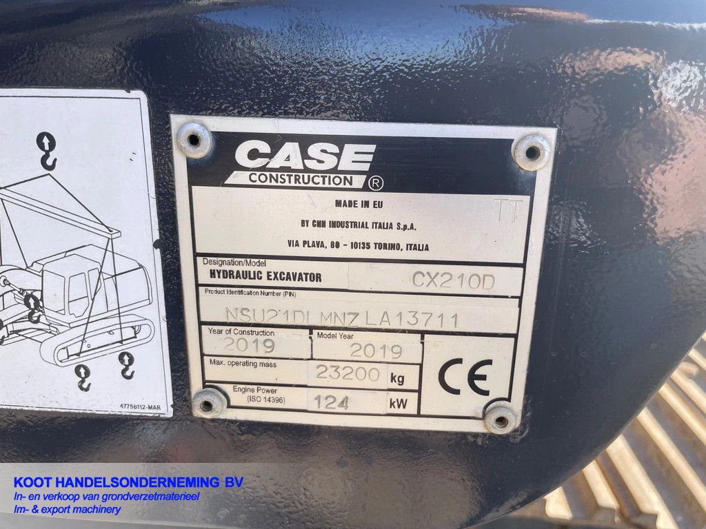 Case CX 210D! 7500H-GPS-Kantelstuk-2xBak
