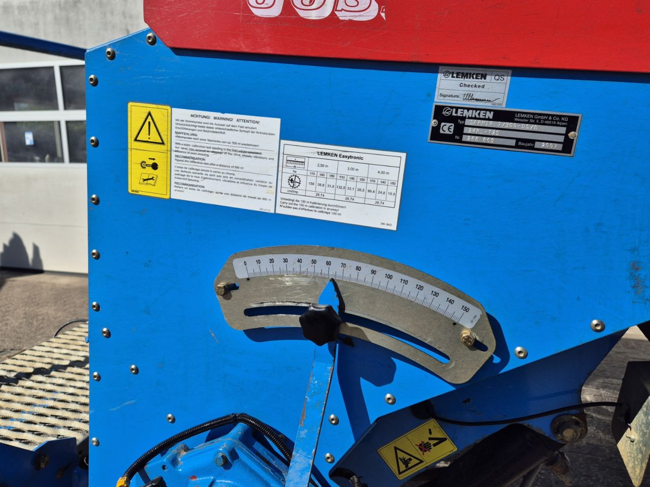 Lemken Saphir 7 schijven zaaimachine opbouw zaaimachine