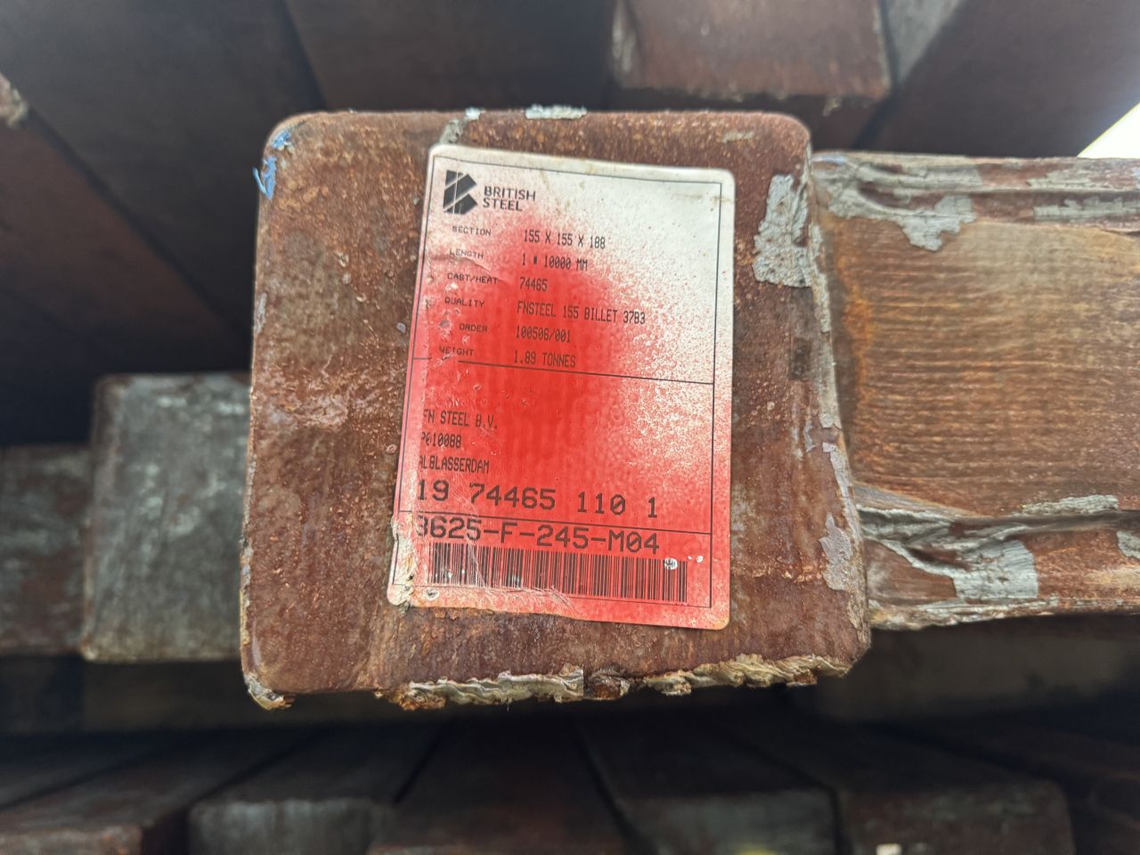 Staal billets ballast materiaal massief staal ijzer