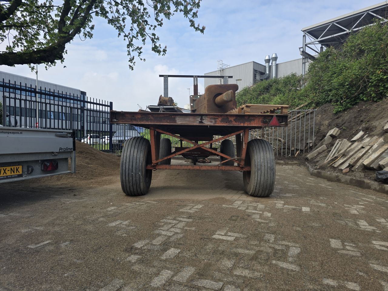 Landbouw kar platewagen schamel