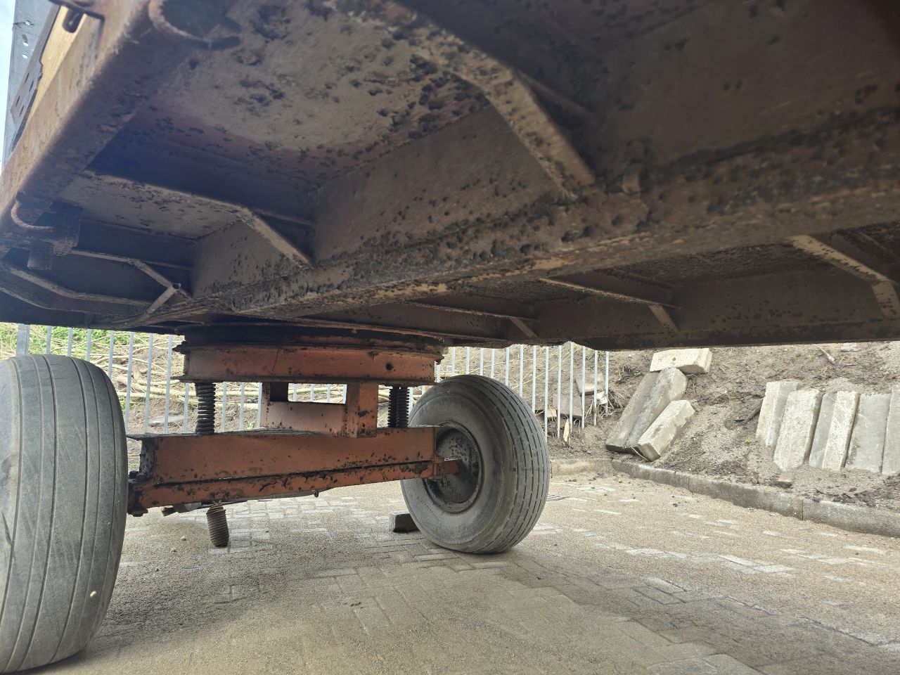 Landbouw kar platewagen schamel