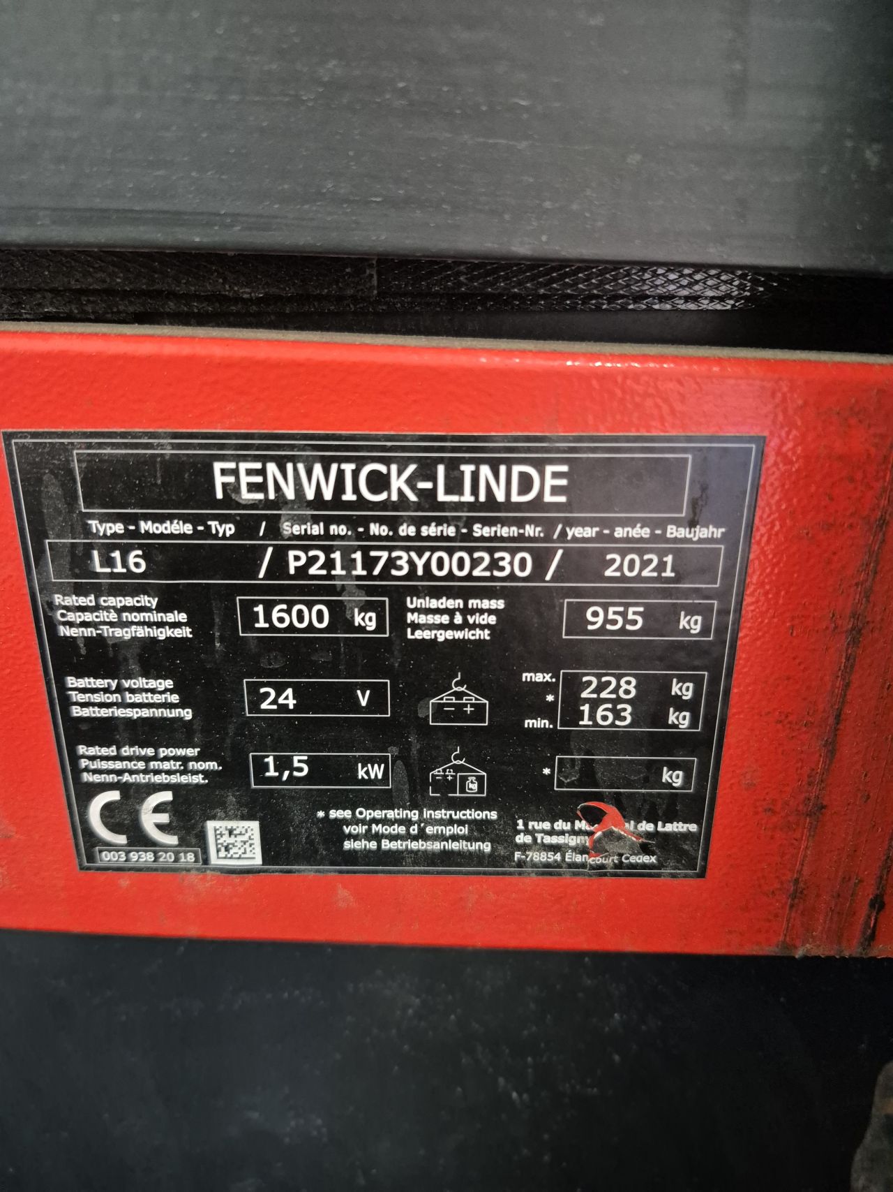 Linde L16 bj 2021 770 uur Initiale heffing 3.330 mm