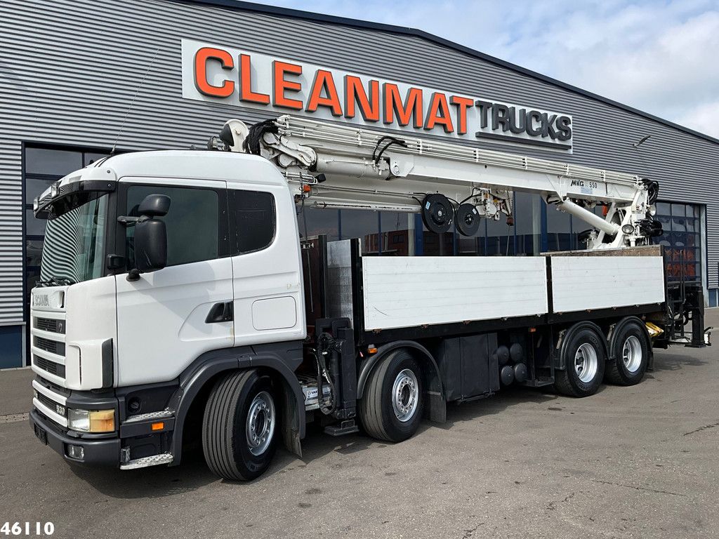 Scania R 144 8x4 Retarder MKG Dachdecker Kran