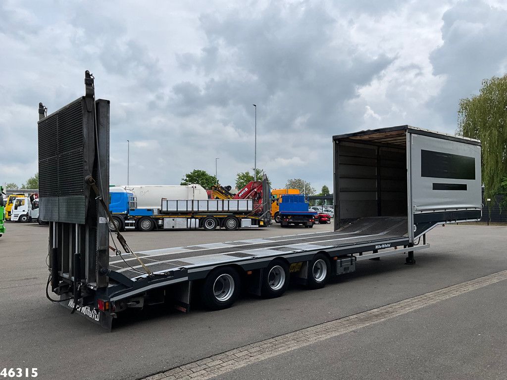 Muller Mitteltal 3-assige dieplader met oprijrampen Machine / Heftruck transport