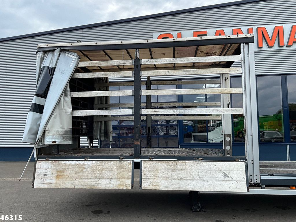 Muller Mitteltal 3-assige dieplader met oprijrampen Machine / Heftruck transport