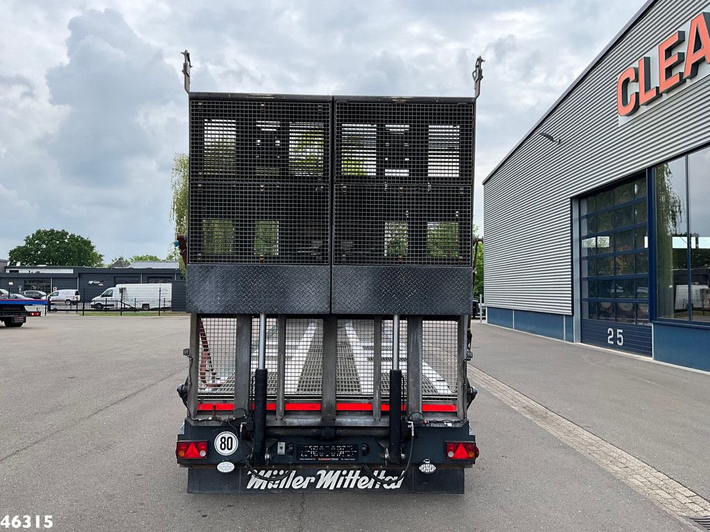 Muller Mitteltal 3-assige dieplader met oprijrampen Machine / Heftruck transport