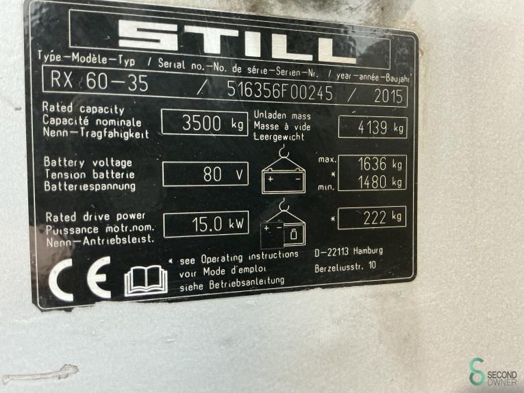 Heftrucks Elektrisch Still RX60-35 2015