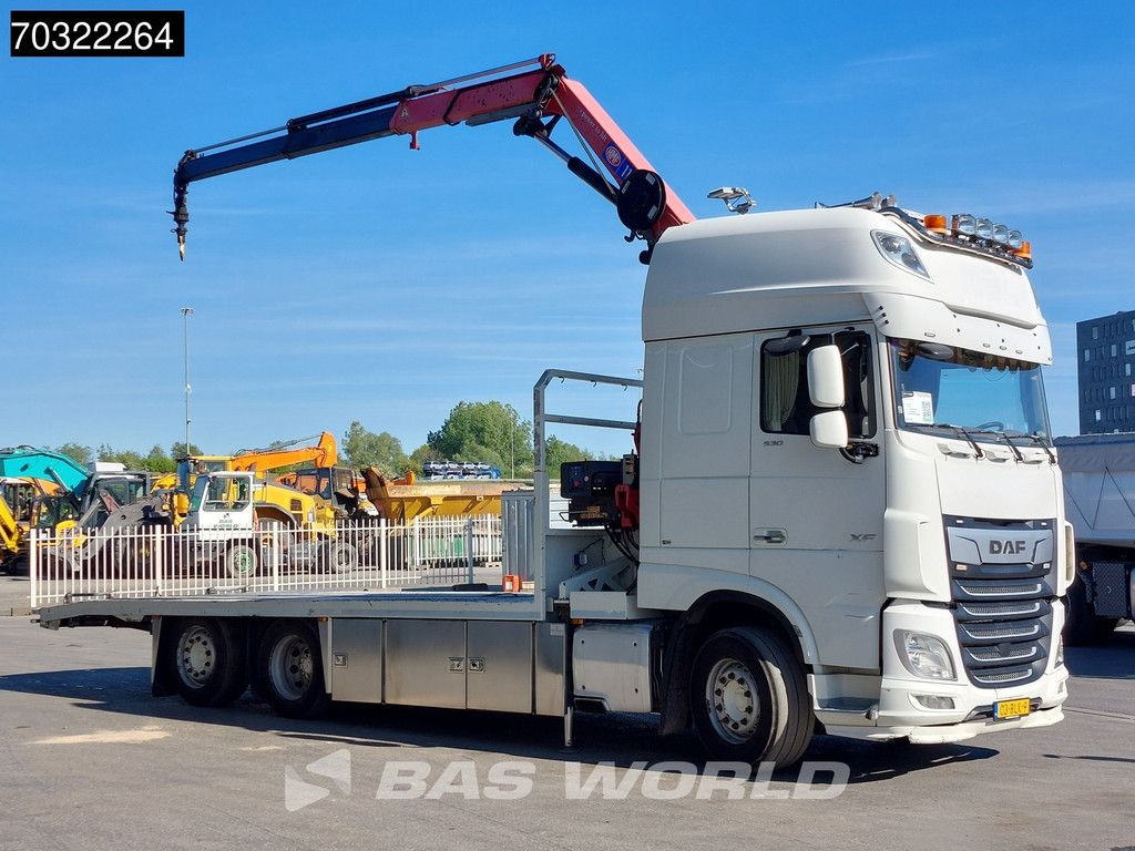 DAF XF XF 530 6X2 NL-Combi HMF 1120 K-RC Kran Crane Transporter Lift-Axle ACC Euro 6