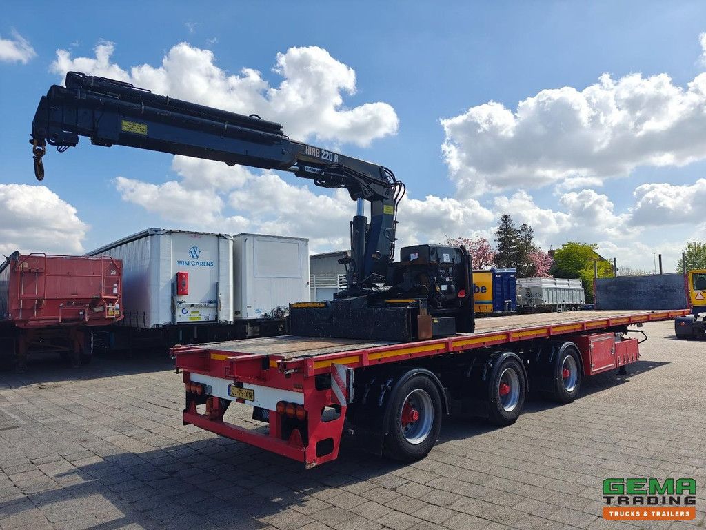 Floor FLO-17-30H2 HIAB R220 F4+1 - Radio-controlled with PowerPack - 2 Steering Axles with Remote Control - Lift Axle - Steering Axle - Twistlocks - Stakes