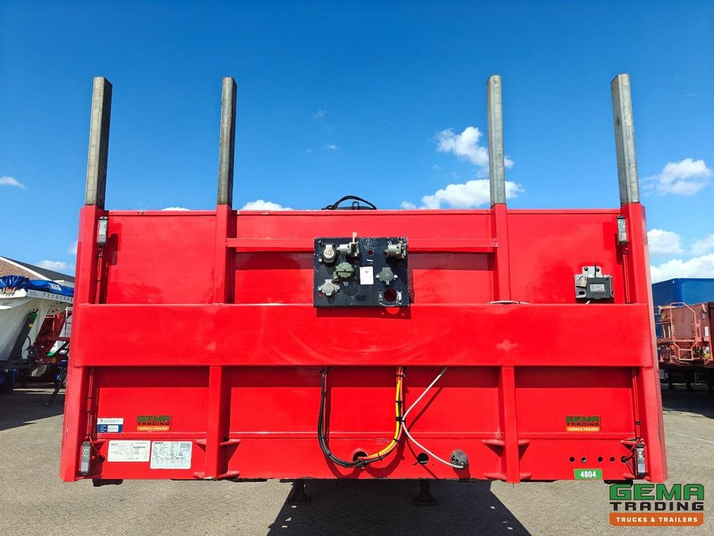 Floor FLO-17-30H2 HIAB R220 F4+1 - Radio-controlled with PowerPack - 2 Steering Axles with Remote Control - Lift Axle - Steering Axle - Twistlocks - Stakes
