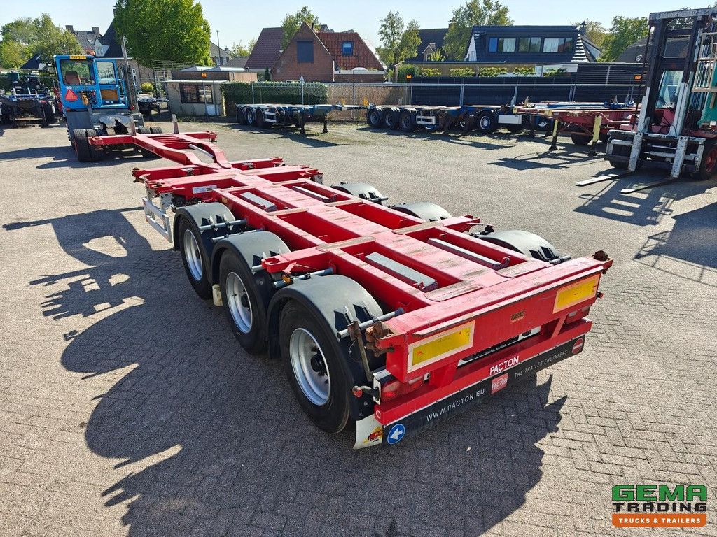 Pacton TXC343 KB MULTI - Refurbished - All Types of Containers - Center/Rear Slider - Lift Axle - BPW Drum Axles