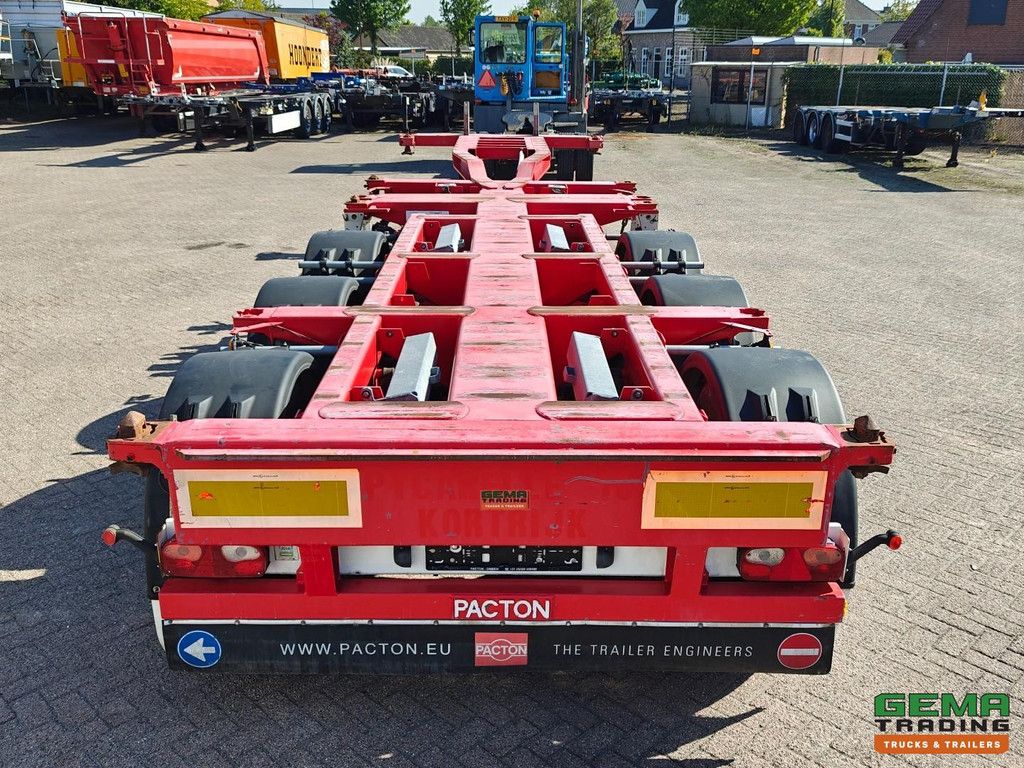 Pacton TXC343 KB MULTI - Refurbished - All Types of Containers - Center/Rear Slider - Lift Axle - BPW Drum Axles
