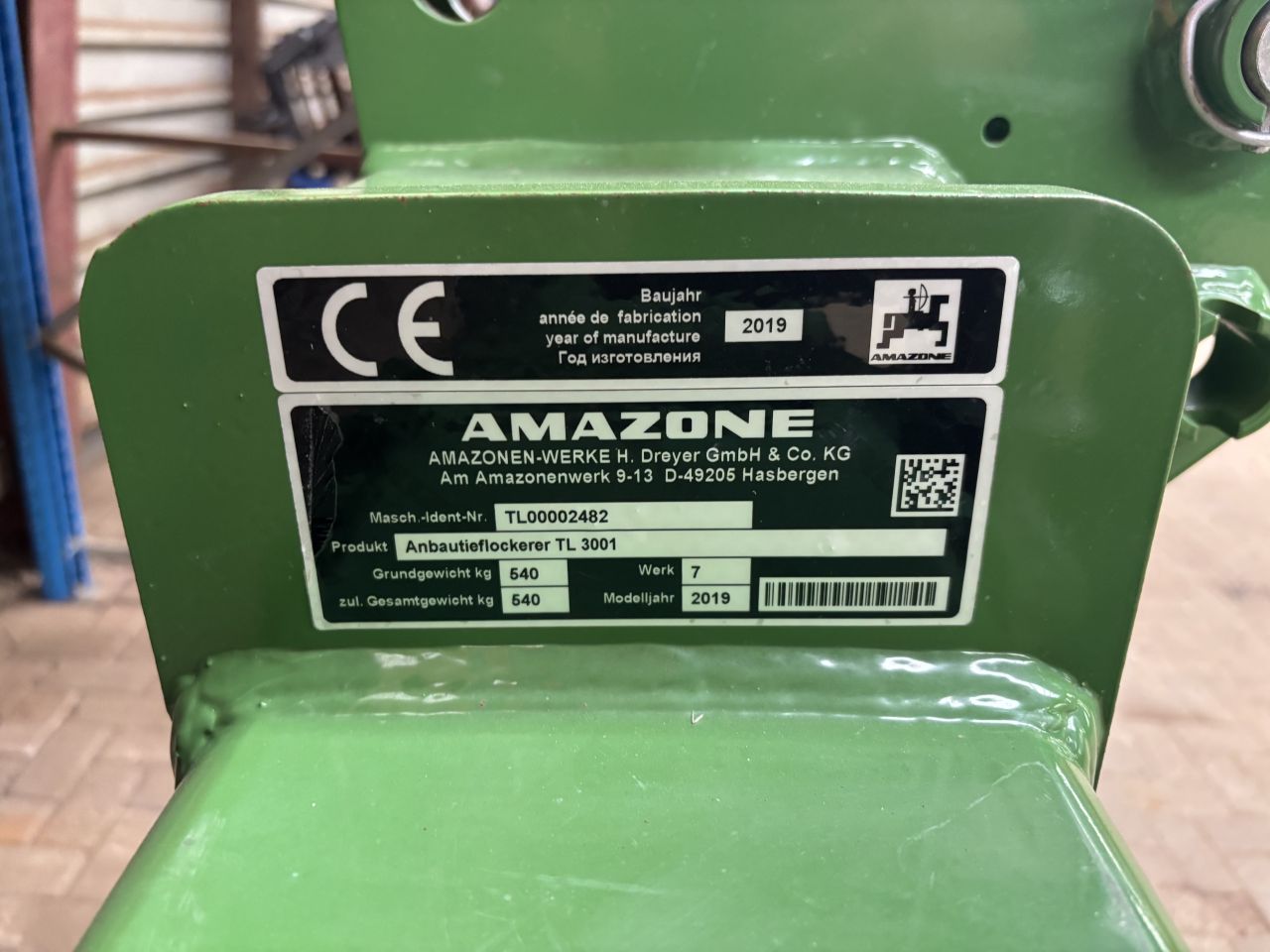 Amazone voorzetwoeler TL 3001 bouwjaar 2019