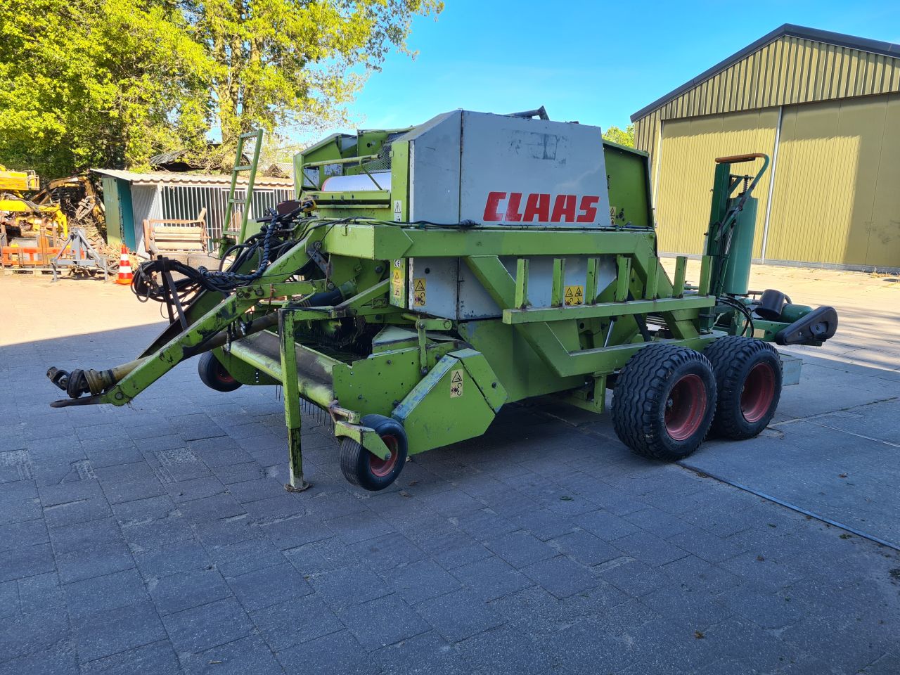 Claas ronde balen pers balenpers perswikkelcombinatie.