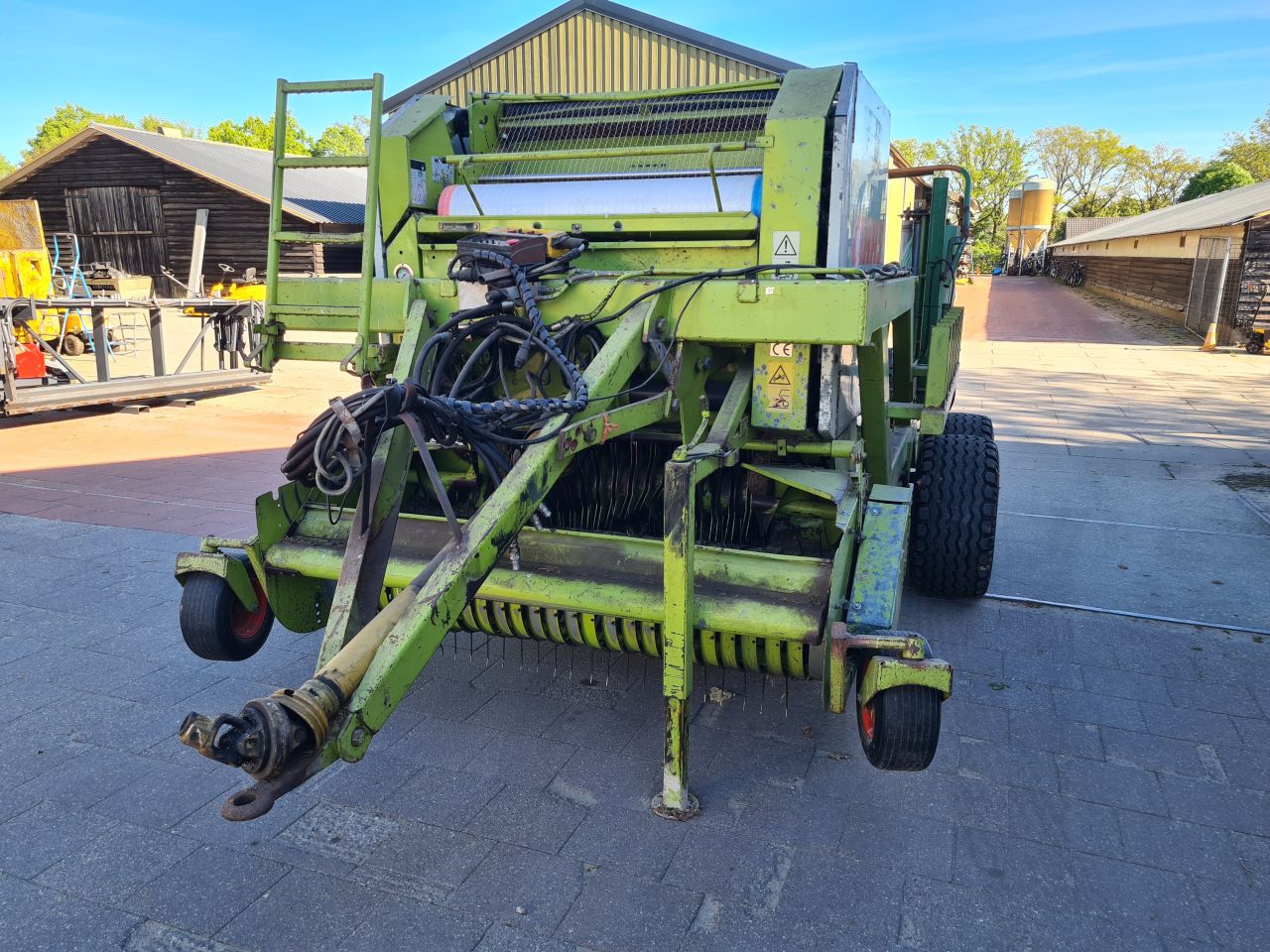 Claas ronde balen pers balenpers perswikkelcombinatie.