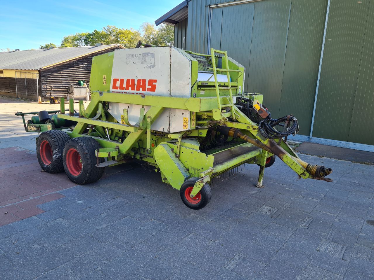 Claas ronde balen pers balenpers perswikkelcombinatie.