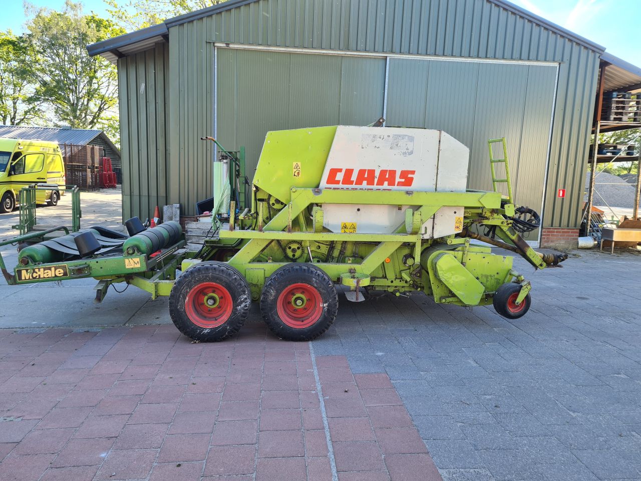 Claas ronde balen pers balenpers perswikkelcombinatie.