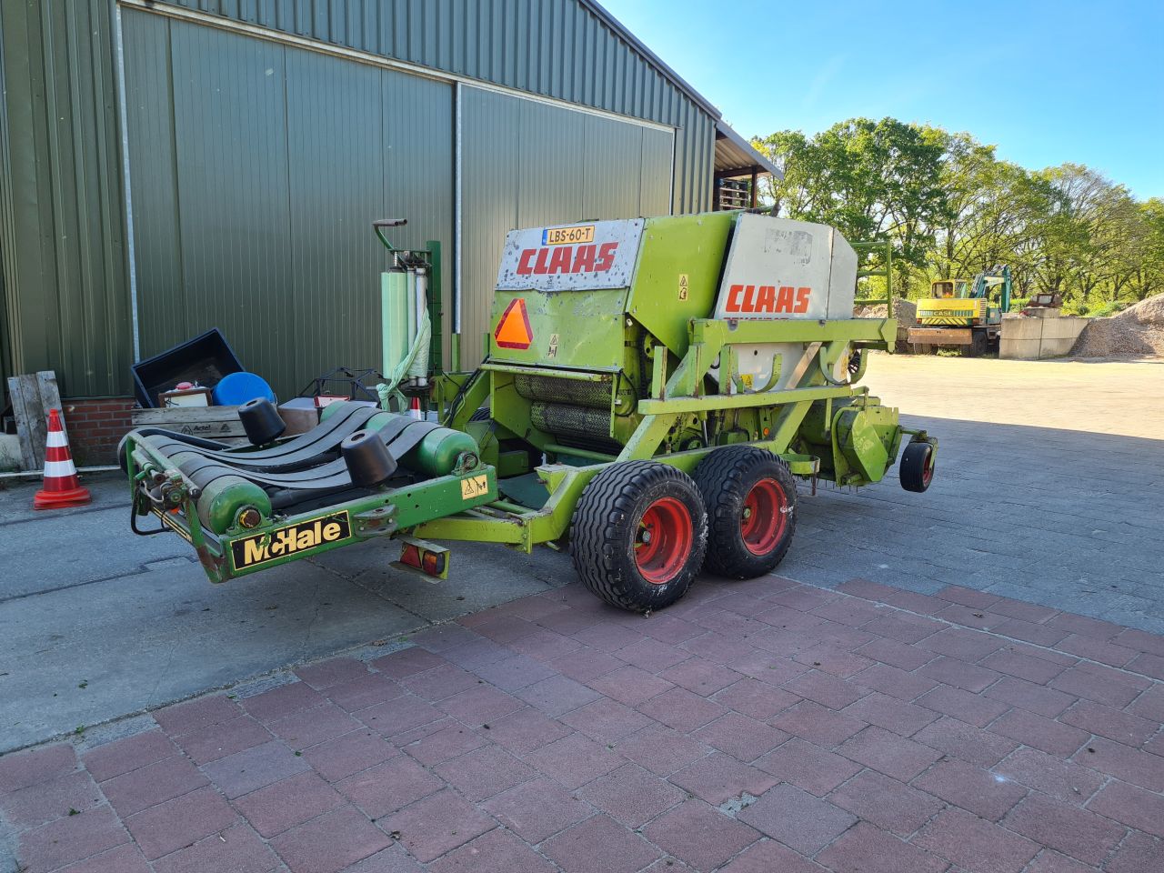 Claas ronde balen pers balenpers perswikkelcombinatie.
