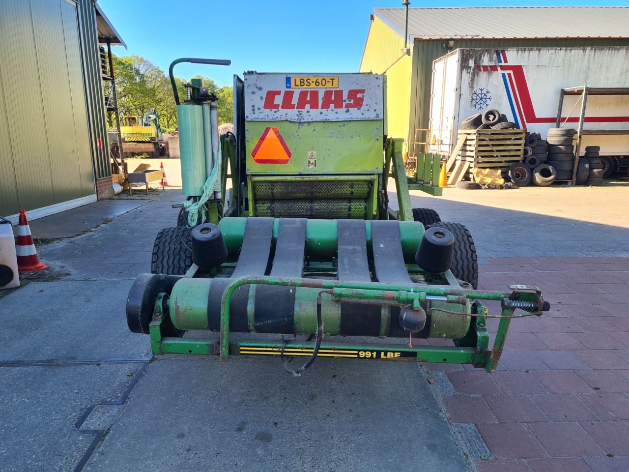 Claas ronde balen pers balenpers perswikkelcombinatie.
