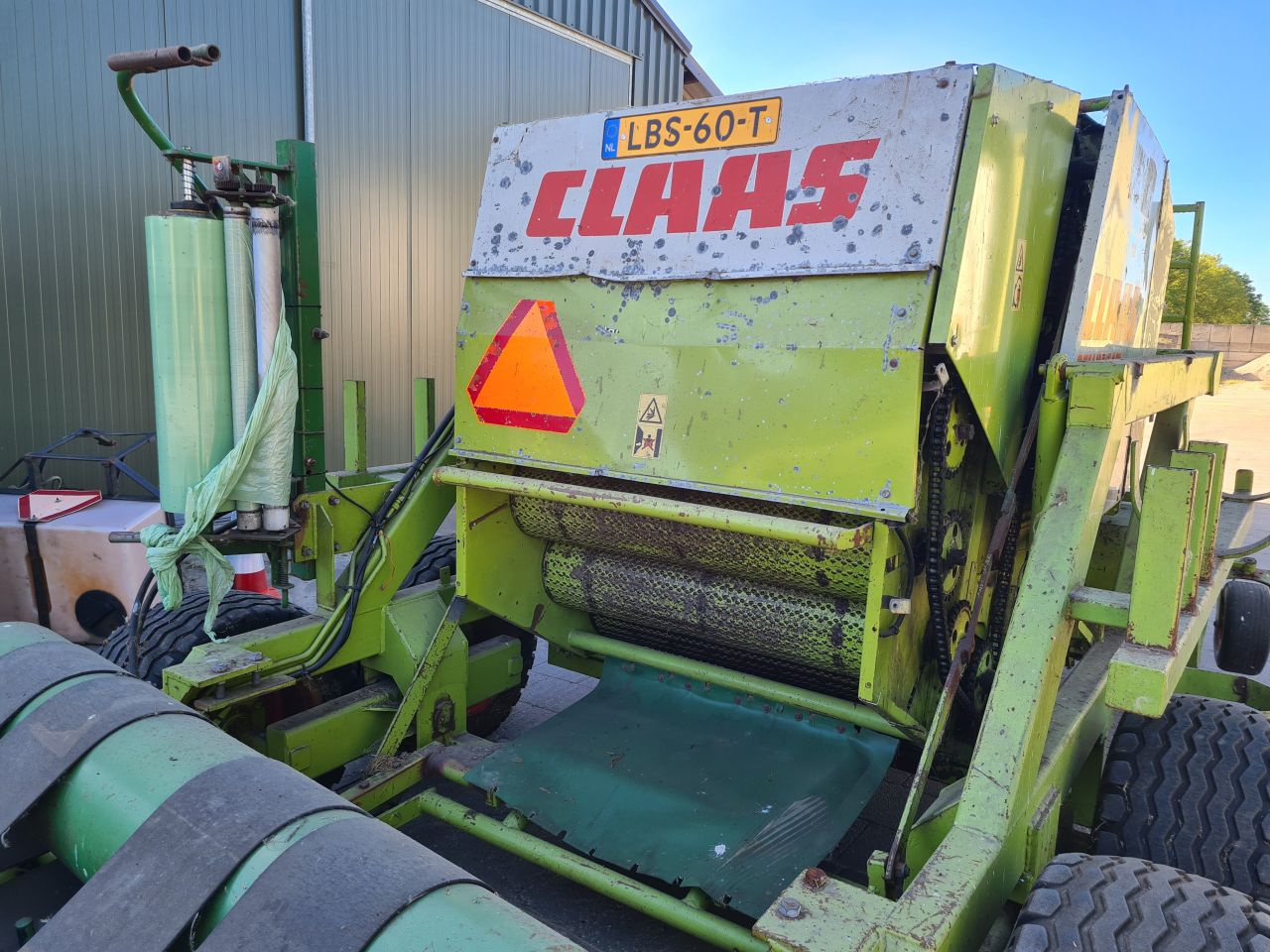 Claas ronde balen pers balenpers perswikkelcombinatie.
