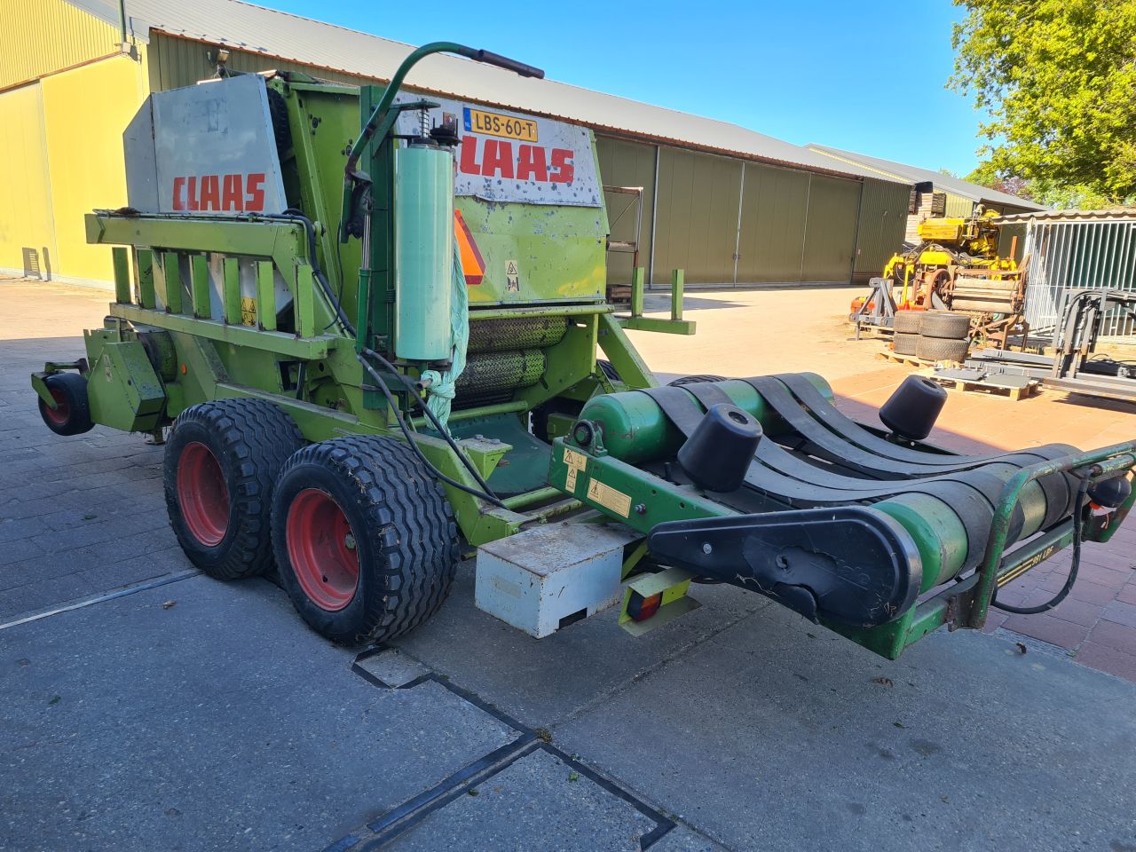 Claas ronde balen pers balenpers perswikkelcombinatie.
